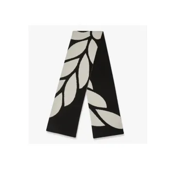 MCM Knit Scarves Unisex Black White