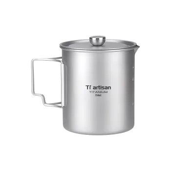 Tiartisan Outdoor Water Equipment Water Container 750ml Pure Titanium