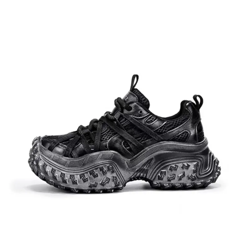 CHERRY&KALIKA Slip Resistant, Abrasion Resistant, Breathable Coverage Low Top Chunky Sneakers Women's-4