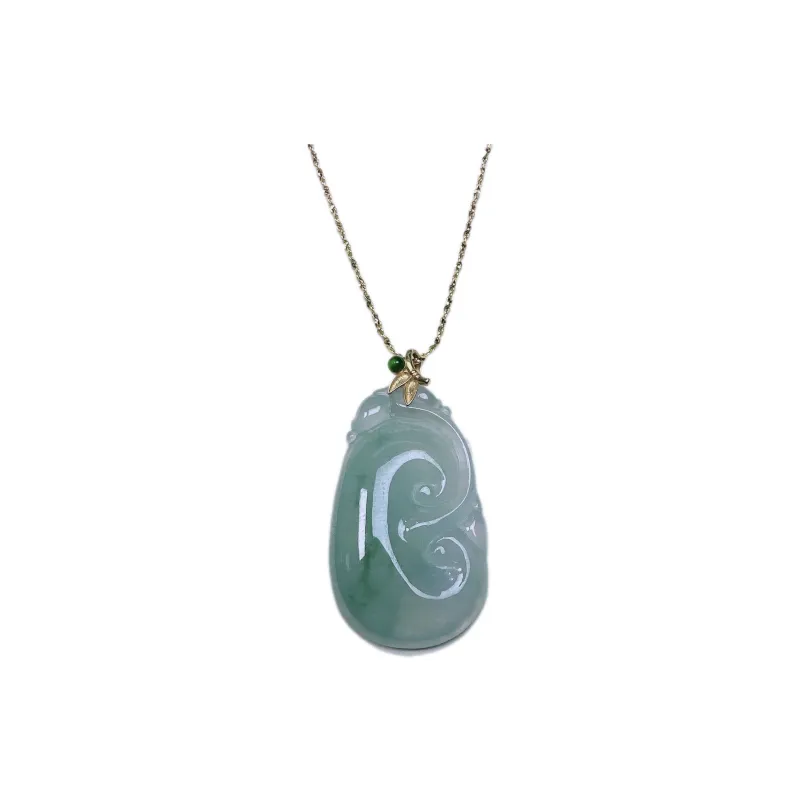 PUPAN Ice Glutinous Jadeite Pendants Women's-0