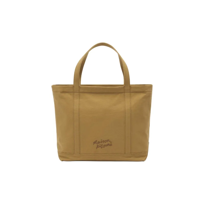 Maison Kitsune Fox Head Embroidered Large Tote Bag-2
