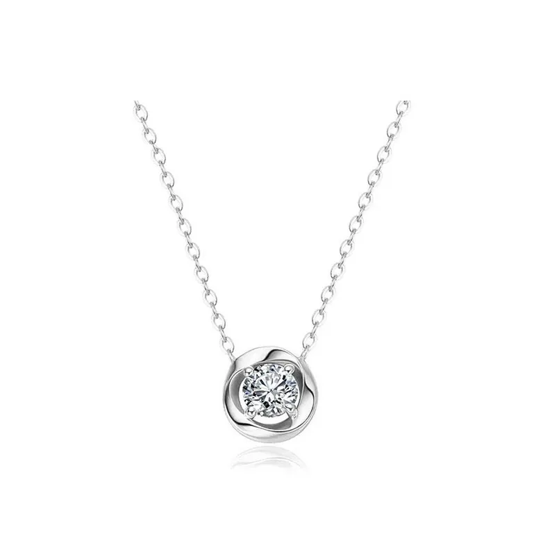 CARAT'S DIARY S925 Silver Collarbone Chain Necklace Women's-0