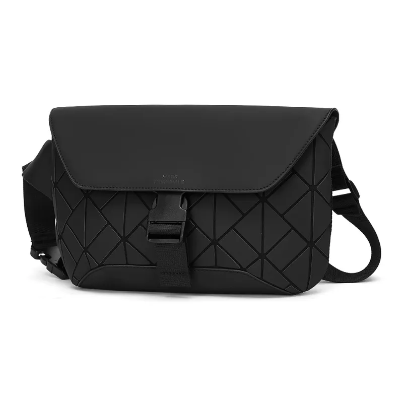 FAIRWHALE Synthetic Leather Envelope Bag, Crossbody Bag, Shoulder Bag Regular Men's Black-1