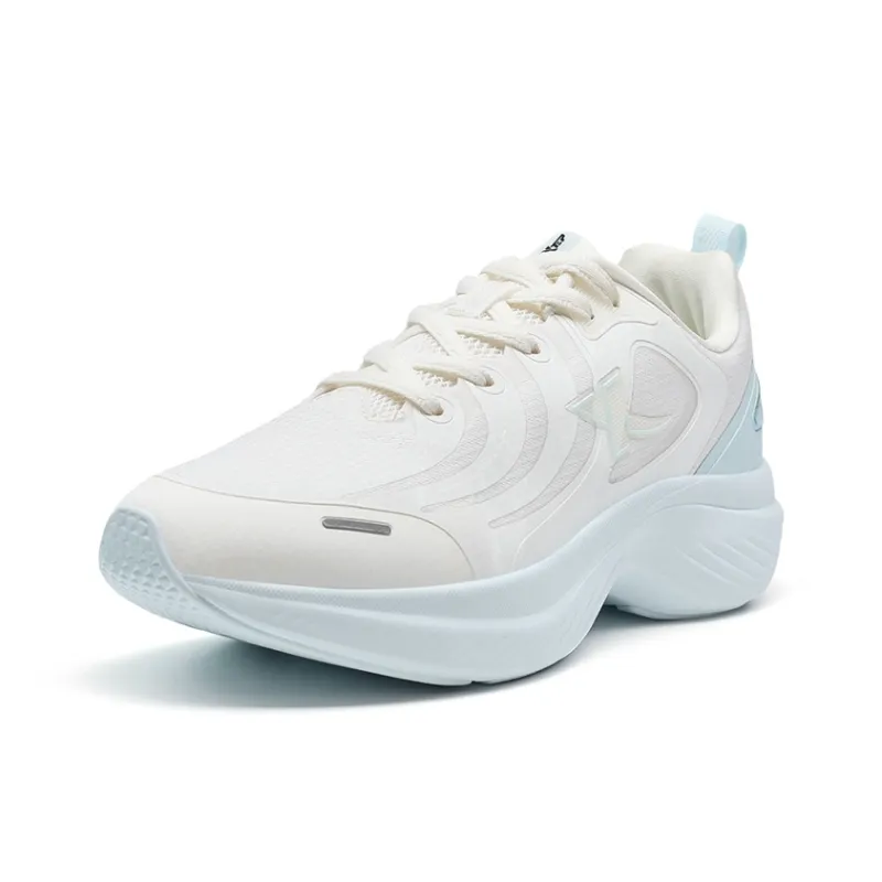 XTEP Slip Resistant Shock Absorbers Low Top Casual Running Shoes Women's White Blue-2