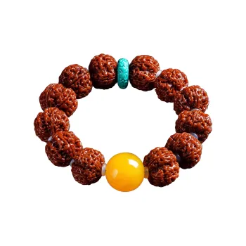 FANGYUANXIAOFU King Kong Bodhi Seeds Good Luck Beaded Bracelet Fortune And Leisure Hand Accessory Unisex
