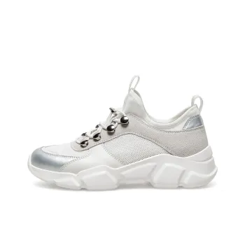SKAP Abrasion Resistant Low Top Chunky Sneakers Women's Silver