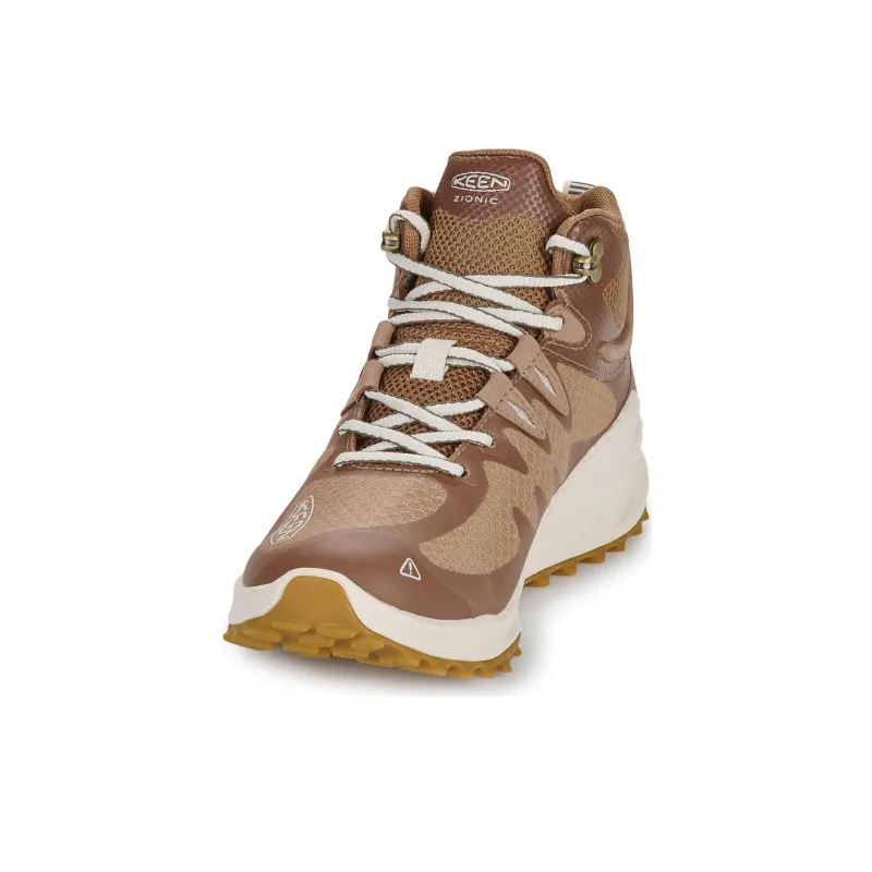 KEEN Zionic Anti Slip Wear Resistant High Top Hiking Shoes Women's Beige Brown-2
