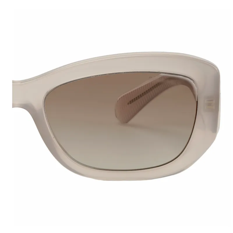 CHANEL Irregular Shape Sunglasses Unisex Gray-3