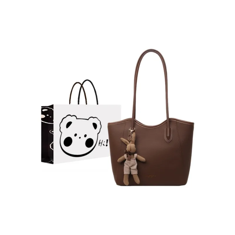 NX DOUGHNUT PU Shoulder Bag Regular Women's Ecru Black Khaki Brown-12