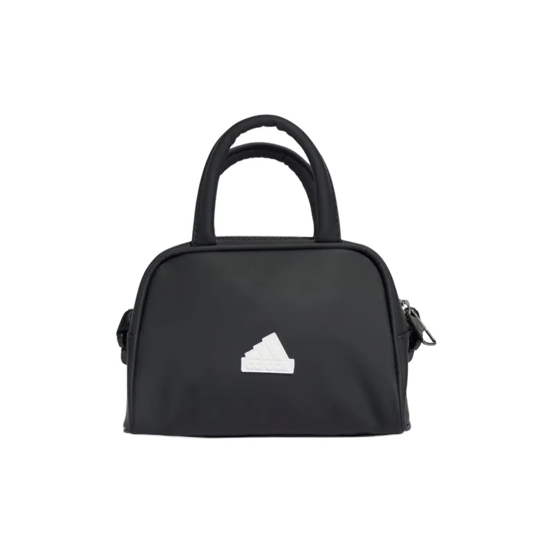 Adidas Polyurethane Bowling Bag Shoulder Bag Crossbody Bag Handbag Small Size Women's Black-0