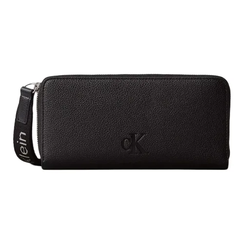 CALVIN contrast All Artificial Leather Wallet Women's Black