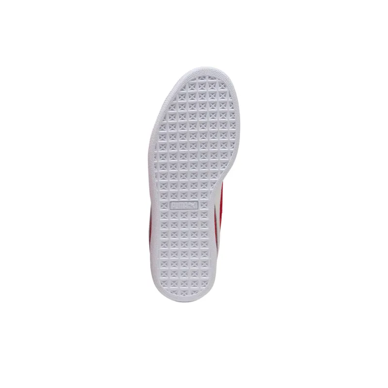 PUMA Suede Classic Anti Slip Wear Resistant Low Top Kids' Skateboarding Shoes Red White Teenagers-4