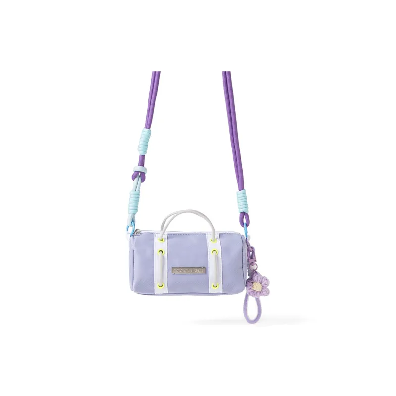 COMBACK Polyester Cylinder Bag, One Shoulder Handbag Trumpets Unisex Blue/Purple-3