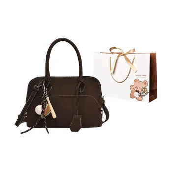 ERANGBEAR Matte Fabric One Shoulder Handbags Women's Coffee/Brown/Black