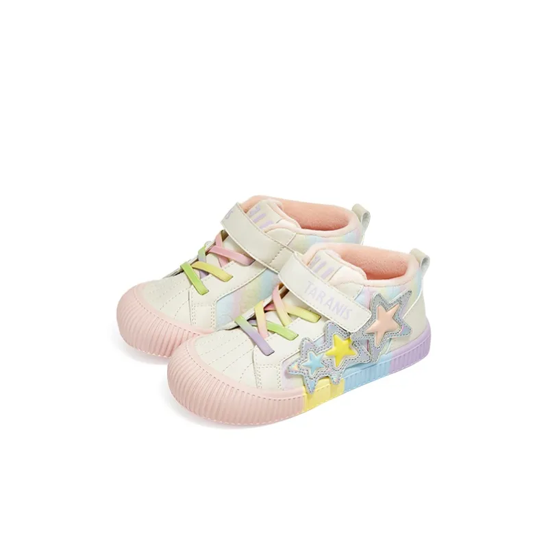 TARANIS Anti Slip And Wear Resistant Warm Kids' Skateboarding Shoes White/Pink Children Aged 3 7 Years Old-1
