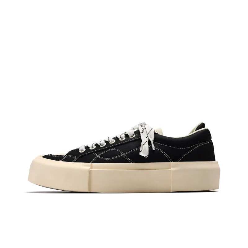 Fang Sanhuo Anti Slip Wear Resistant Low Top Skateboard Shoes Unisex Black-0