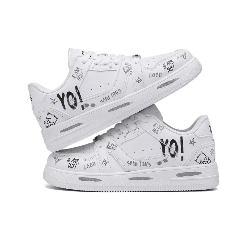 The Simpsons Skateboard Shoes Unisex Low Top Mismatched/White Red/White Black/White-1