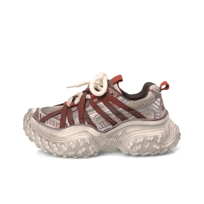 CHERRY&KALIKA Slip Resistant, Abrasion Resistant, Breathable Coverage Low Top Chunky Sneakers Women's-9