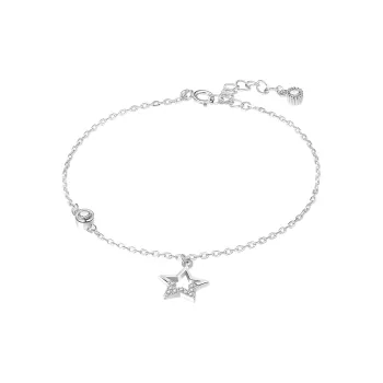 Adorned With Hearts 925 Sterling Silver Bracelets Women's Niche Designed