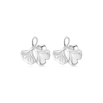 Teddy Bear Collection S 999 Fine Silver Stud Earrings Women's