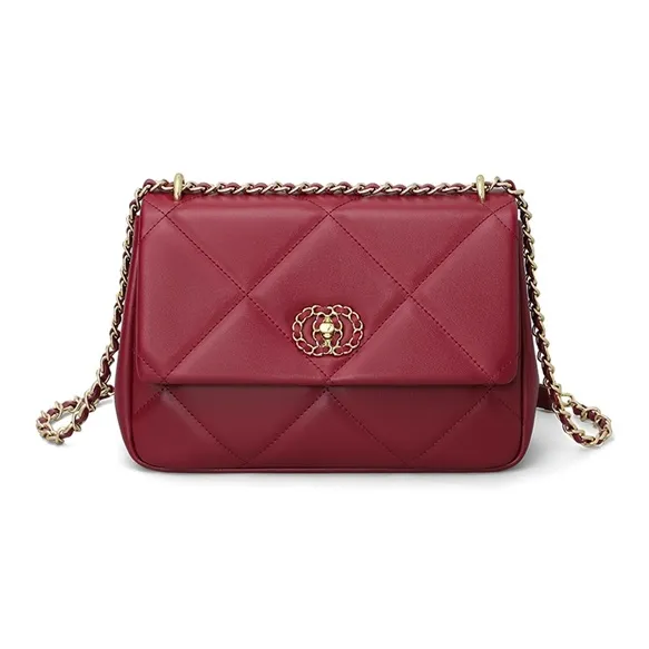 VINEY Cow Leather Shoulder Bag, Crossbody Bag Regular Women's Red-2