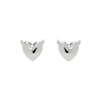 JUSTINE CLENQUET Brass Stud Earrings Women's Silver