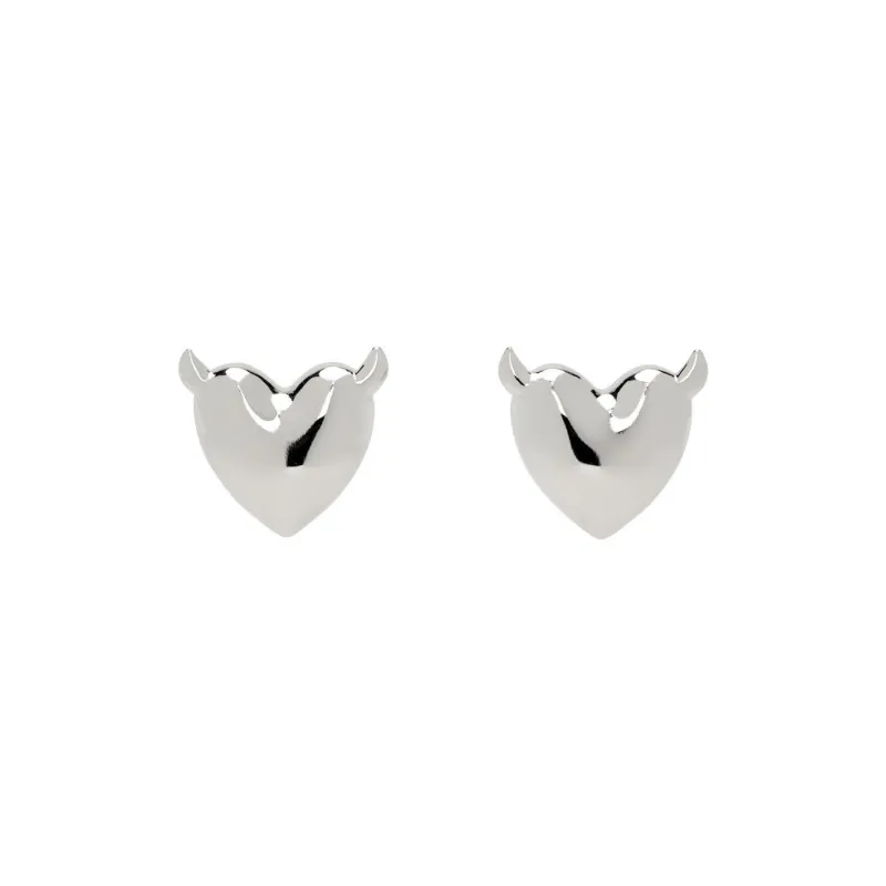 JUSTINE CLENQUET Brass Stud Earrings Women's Silver-0