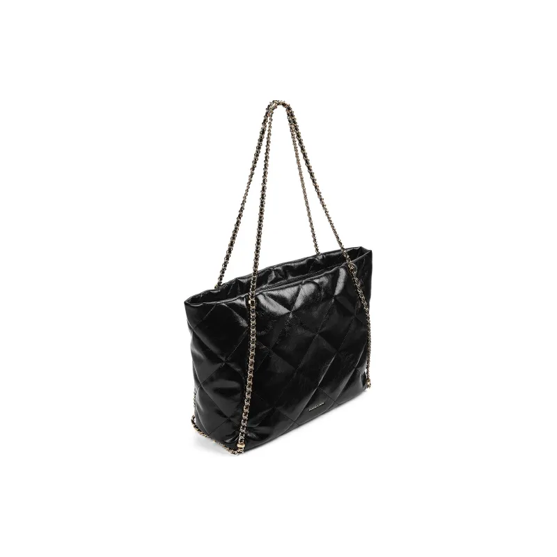 CHARLES&KEITH PU Shoulder Bag Extra Large Women's Black/Grey/Cream/Milk White-2