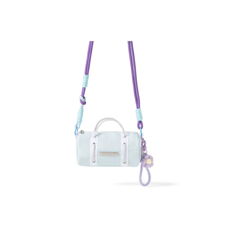 COMBACK Polyester Cylinder Bag, One Shoulder Handbag Trumpets Unisex Blue/Purple-0