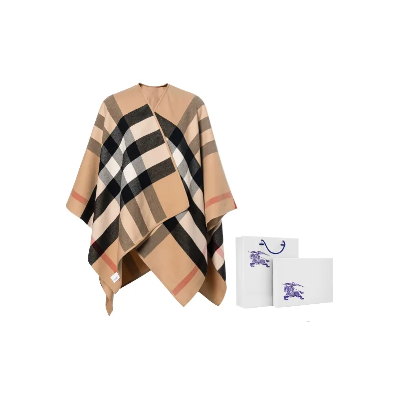 【関税＆送料込み】Burberry Reversible 'Check' Beige Wool C 59D5441B-DD5D-4718-81E6-