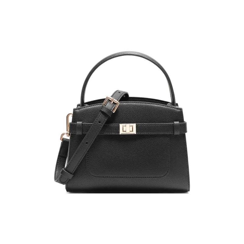 BELLE Split Cow Leather Kelly Bag, Shoulder Bag, Crossbody Bag, Handbag Medium Size Women's Multicolor-7