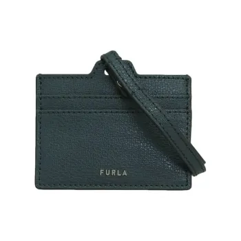 Furla Leather Card Holder Women's Dark Green