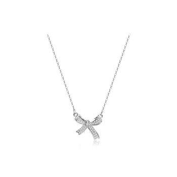 WANLIACC Alloy Radiant Bowknot Necklace Women's