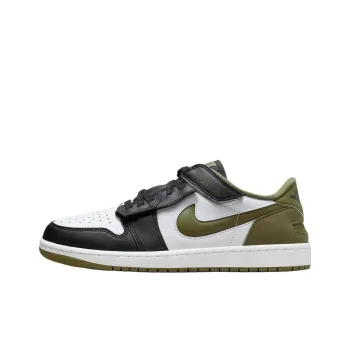Jordan Air Jordan 1 Anti Slip Wear Resistant Low Top Vintage Basketball Shoes Unisex White Black