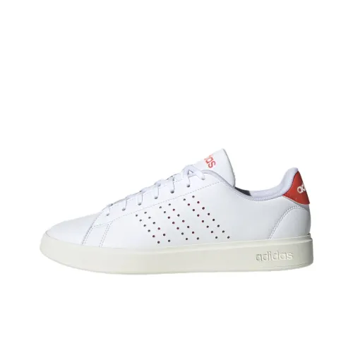 Adidas ADVANTAGE 2.0 Anti Slip Wear Resistant Low Top Tennis Shoes Men's White Orange