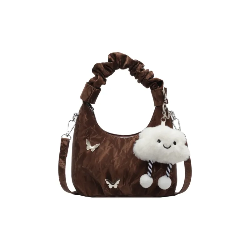Morellybear PU Shoulder Bag, Crossbody Bag, Handbag Women's Black/Ecru/Yellow/Coffee-6