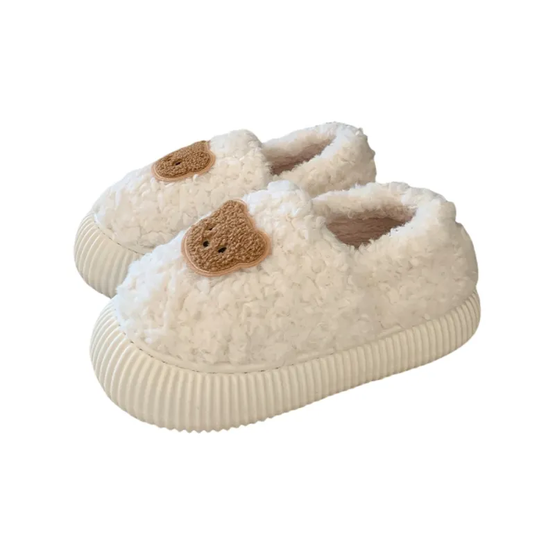 Thin Strips Cotton Slippers Women's, Brown-6