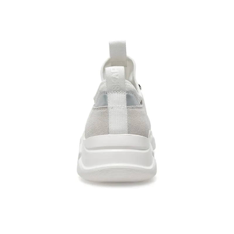 SKAP Abrasion Resistant Low Top Chunky Sneakers Women's Silver-4