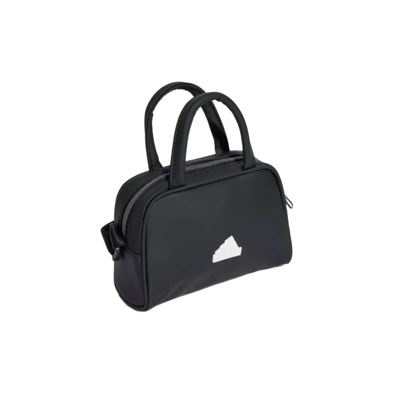 Adidas Polyurethane Bowling Bag Shoulder Bag Crossbody Bag Handbag Small Size Women's Black-1