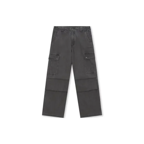 BONELESS Casual Pants Unisex Washed Gray