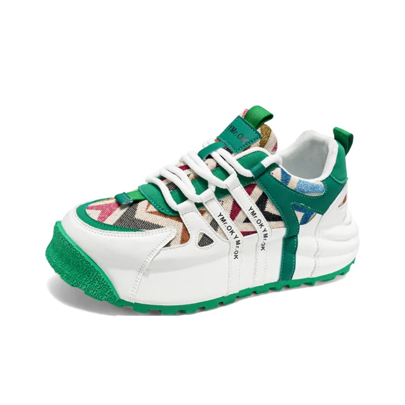Wooden Rabbit Cushioning, Slip Resistant, Abrasion Resistant, Height Increasing Low Top Casual Shoes Men's-1