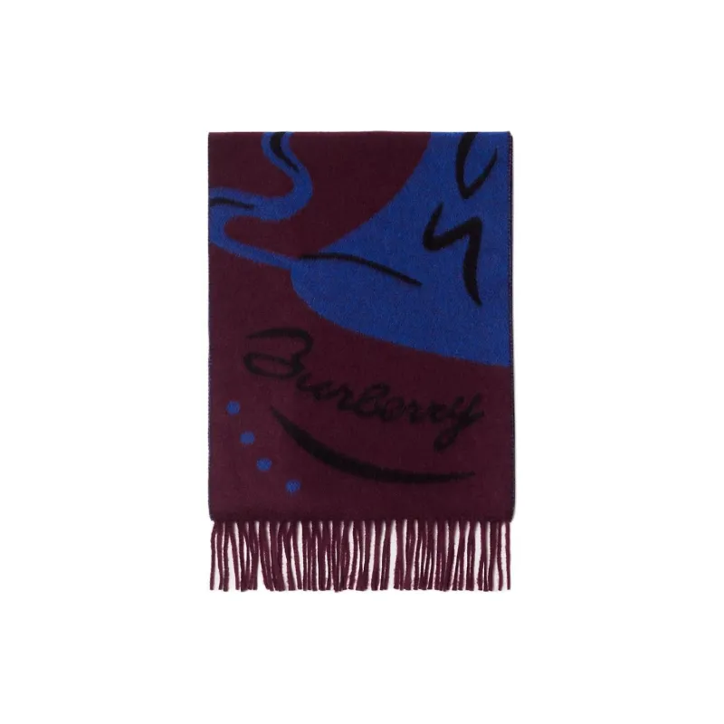 Burberry Mirrored Horse Cashmere Scarf-1