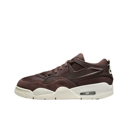 Jordan Air Jordan 4 Anti Slip Wear Resistant Low Top Vintage Basketball Shoes Women's Brown