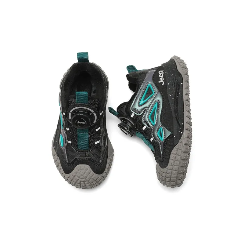 Jeep Anti Slip Wear Resistant Warm Anti Kick Low Top Kids Lifestyle Shoes Peacock Green Obsidian Black Kids'-2