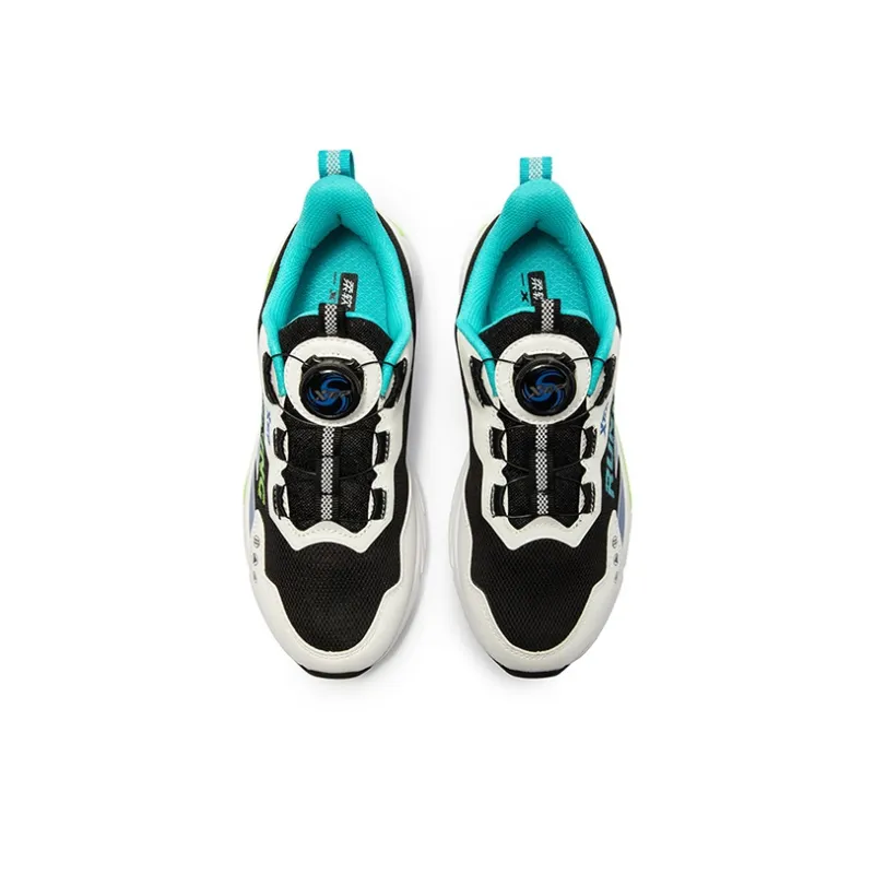 XTEP Anti Slip Wear Resistant Low Top Kids' Running Shoes Black White Lyon Blue Unisex-3
