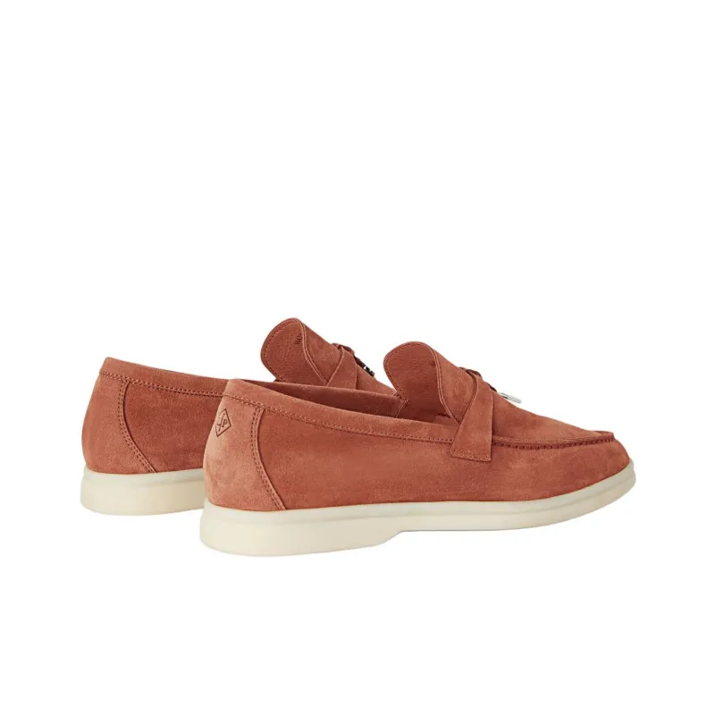 Loro Piana Loafers Women's Gray Orange-3