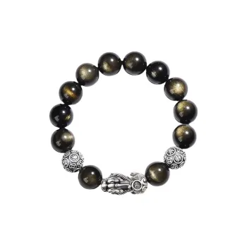 CARAT'S DIARY Obsidian Bracelets Men's