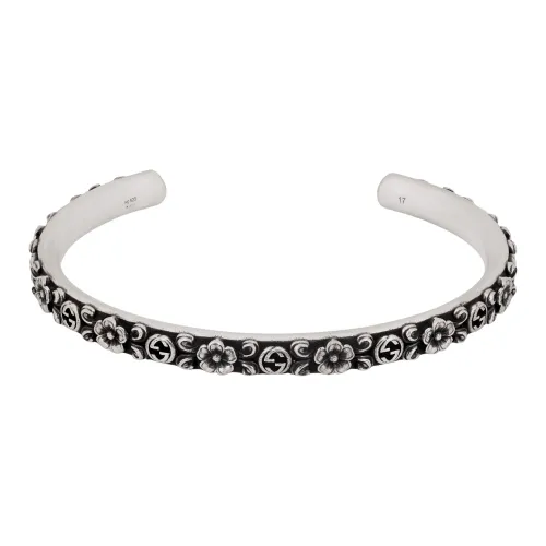 GUCCI Sterling Silver Interlocking G Bracelet