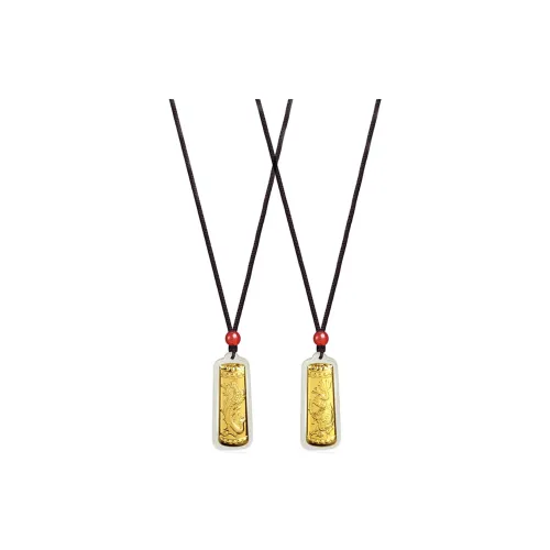 Welcome To The Treasure Alloy/Colored Glaze Necklaces Unisex