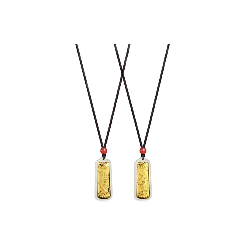 Welcome To The Treasure Alloy/Colored Glaze Necklaces Unisex-0